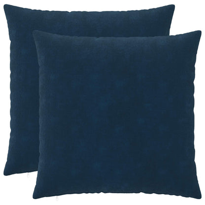 Throw Pillow HEERLEN Microfiber Fleece 2 pcs Blue 80 x 80 cm