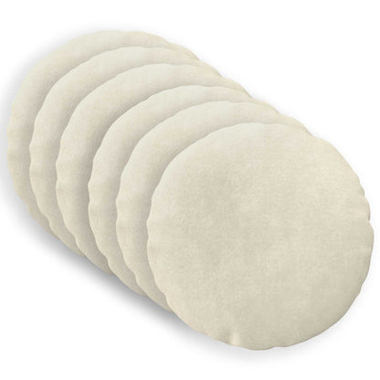 Throw Pillow HEERLEN Microfiber Fleece 6 pcs Cream Ø 40 cm