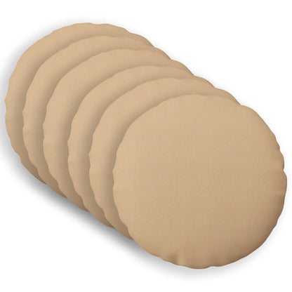 Throw Pillow HEERLEN Dia. 50 cm Fabric 6 pcs Ø 50 cm Cream