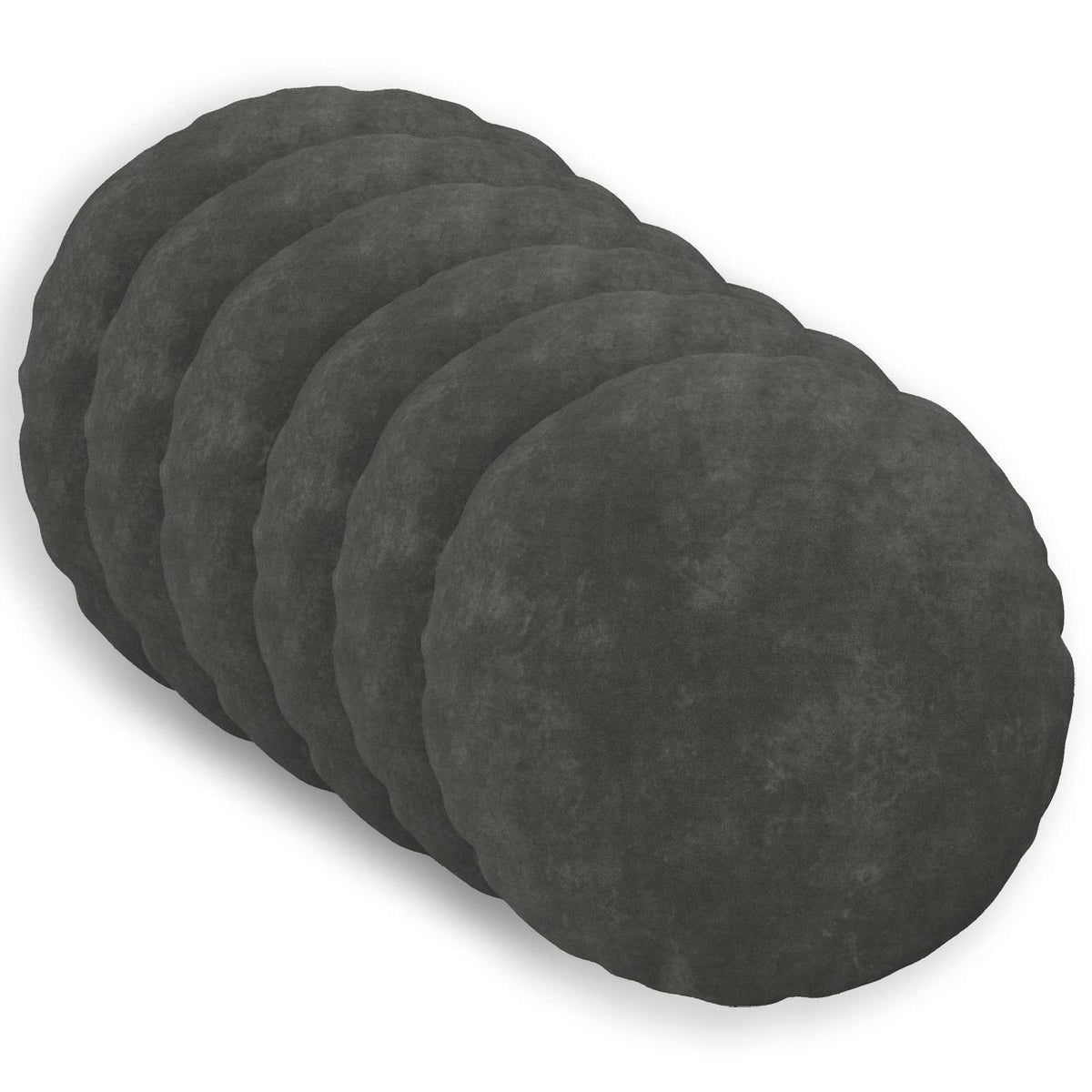 Throw Pillow HEERLEN 6 pcs Anthracite Ø 50 cm