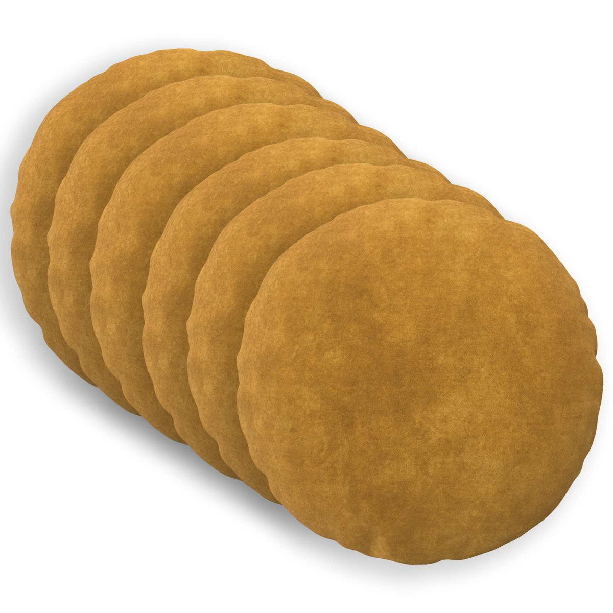 Throw Pillow HEERLEN Microfiber Fleece 6 pcs Yellow Ø 50 cm