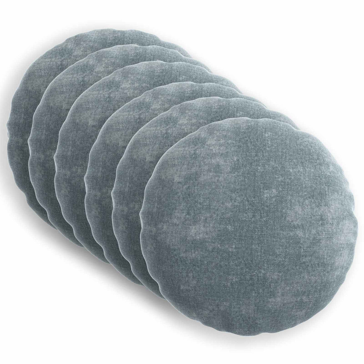 vidaXL Throw Pillow 6 pcs HEERLEN Light Blue Dia. 60 cm 2