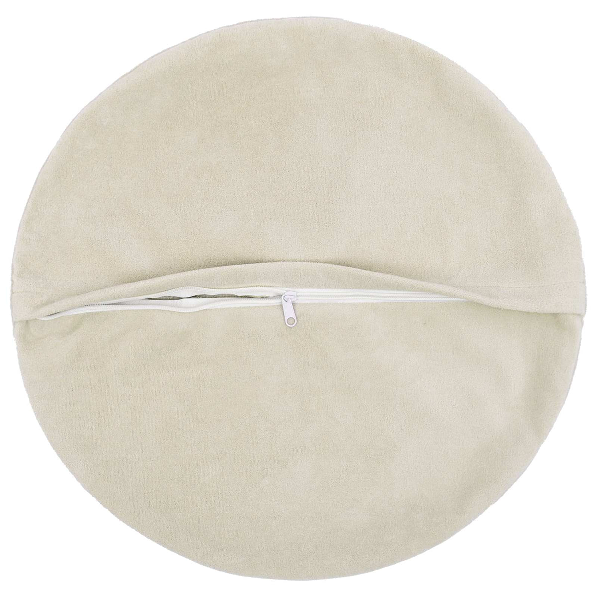 vidaXL Throw Pillow 2 pcs HEERLEN Cream Dia. 60 cm Microfiber Fleece 3