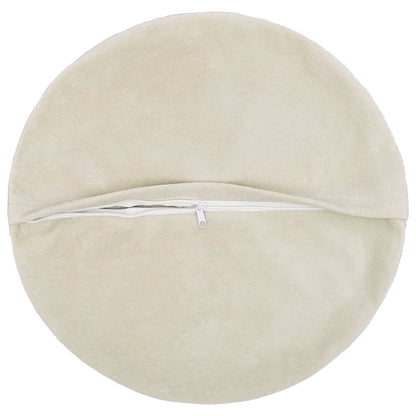 vidaXL Throw Pillow 2 pcs HEERLEN Cream Dia. 60 cm Microfiber Fleece 3