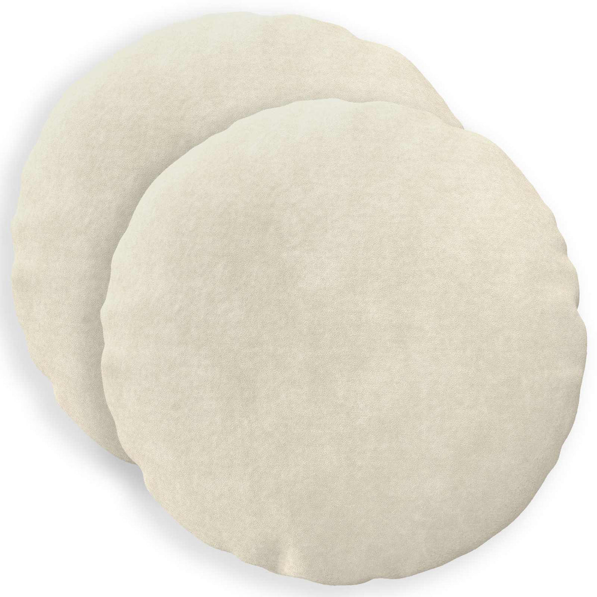 vidaXL Throw Pillow 2 pcs HEERLEN Cream Dia. 60 cm Microfiber Fleece 1