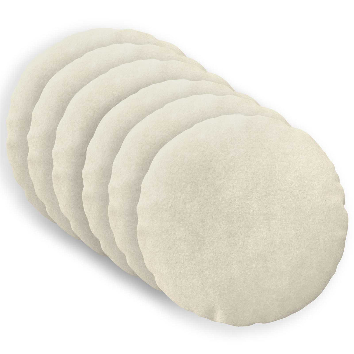 Throw Pillow HEERLEN Microfiber Fleece 6 pcs Cream Ø 60 cm