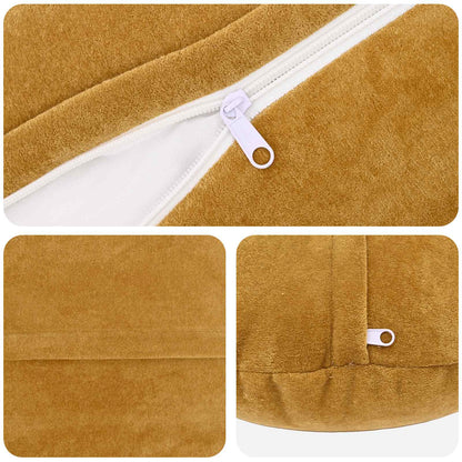 vidaXL Throw Pillow 2 pcs HEERLEN Yellow Dia. 60 cm Microfiber Fleece 4