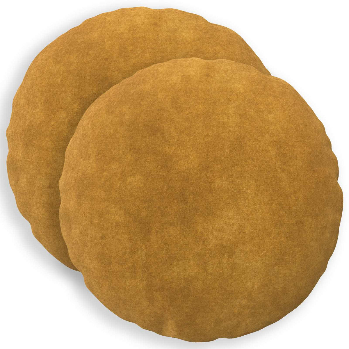 vidaXL Throw Pillow 2 pcs HEERLEN Yellow Dia. 60 cm Microfiber Fleece 1