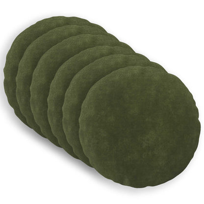Throw Pillow HEERLEN Microfiber Fleece 6 pcs Green Ø 60 cm