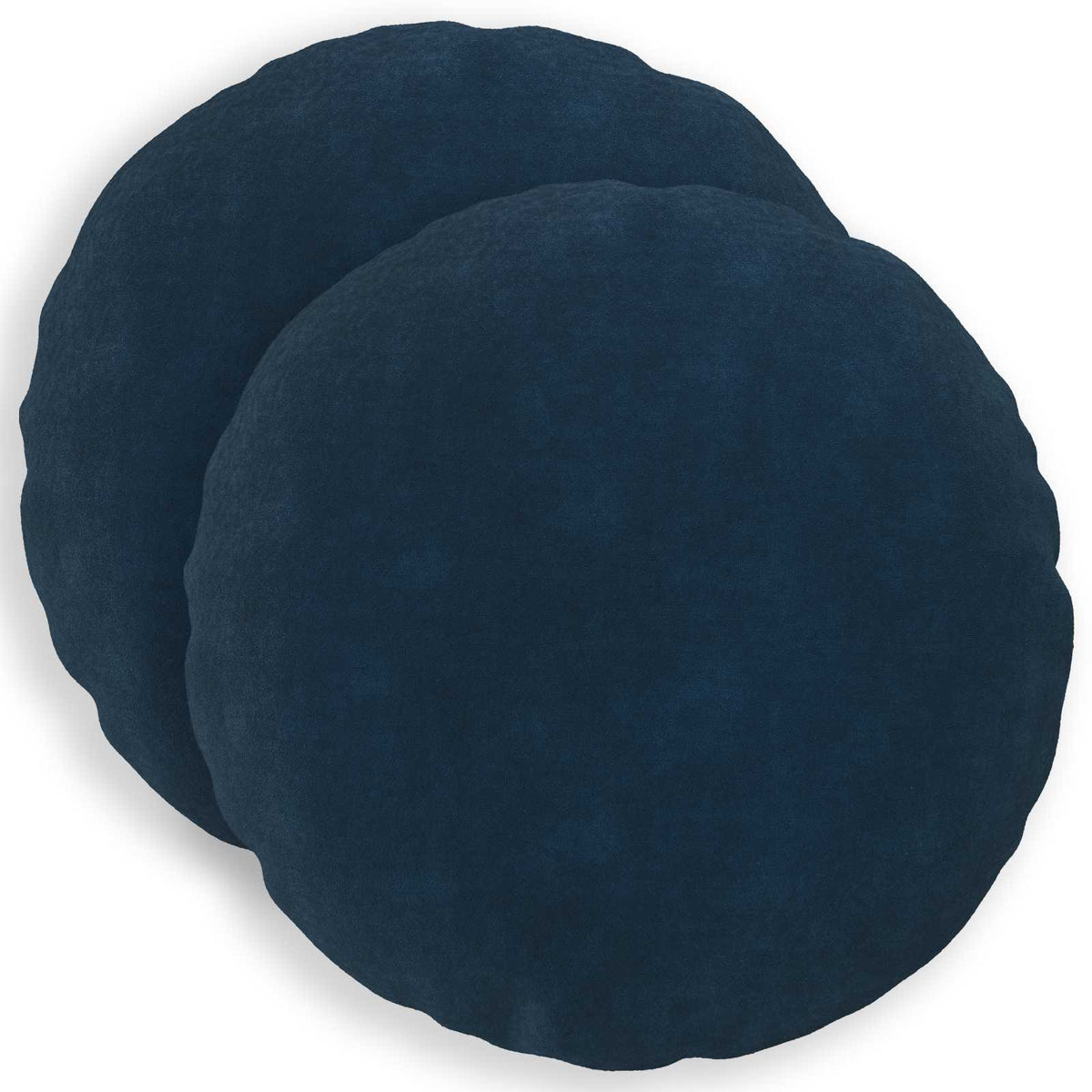 vidaXL Throw Pillow 2 pcs HEERLEN Blue Dia. 60 cm Microfiber Fleece 1