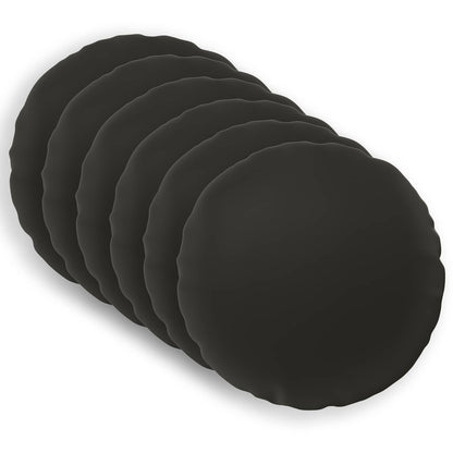 vidaXL Throw Pillow 6 pcs HEERLEN Black Dia. 60 cm Polyester 2