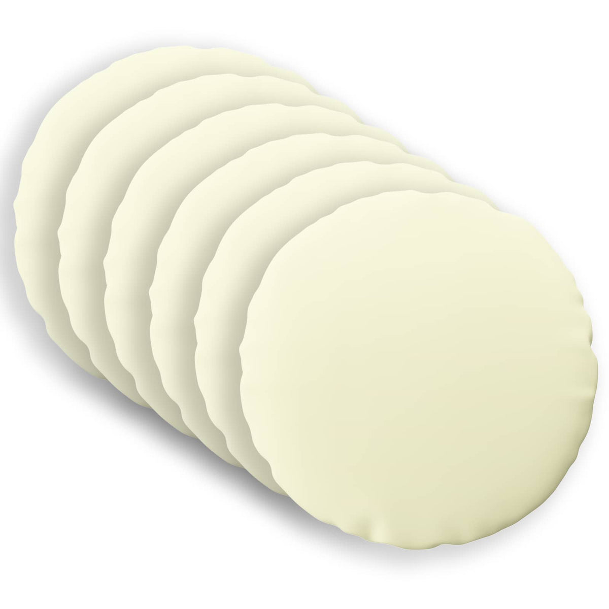 vidaXL Throw Pillow 6 pcs HEERLEN Cream Dia. 60 cm Polyester 2