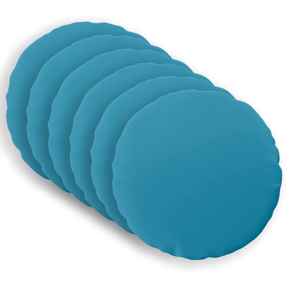 vidaXL Throw Pillow 6 pcs HEERLEN Light Blue Dia. 60 cm Polyester 2