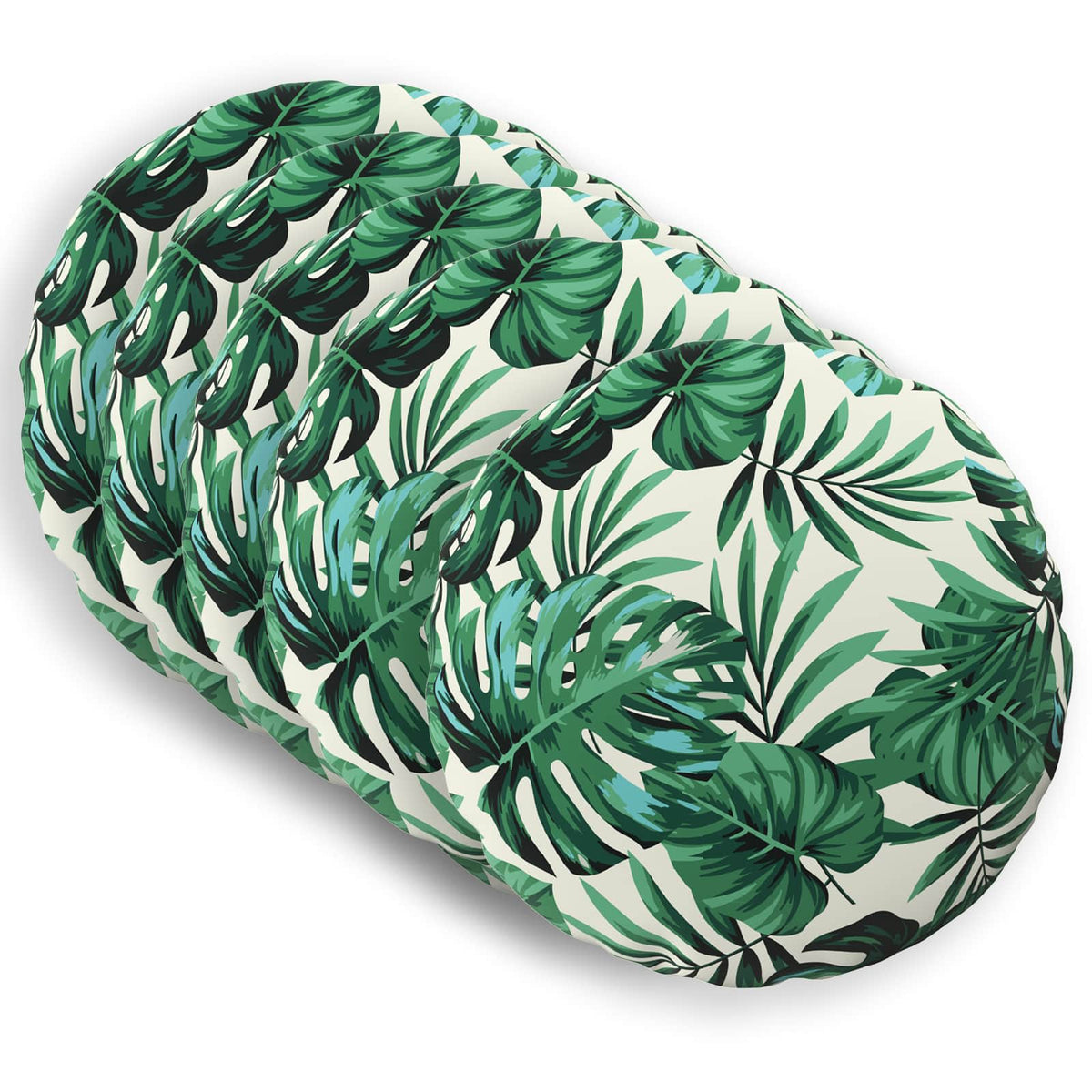 vidaXL Throw Pillow 6 pcs HEERLEN Leaf Pattern Dia. 60 cm Polyester 2