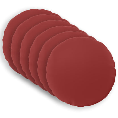 vidaXL Throw Pillow 6 pcs HEERLEN Wine Red Dia. 60 cm Polyester 2