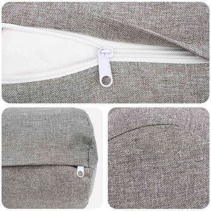 Throw Pillow HEERLEN Dia. 15 x 40 cm Fabric 6 pcs Ø 15 x 40 cm Cloud grey
