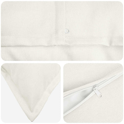 Throw Pillow HOUTEN 40 x 40 cm Faux Linen 6 pcs White