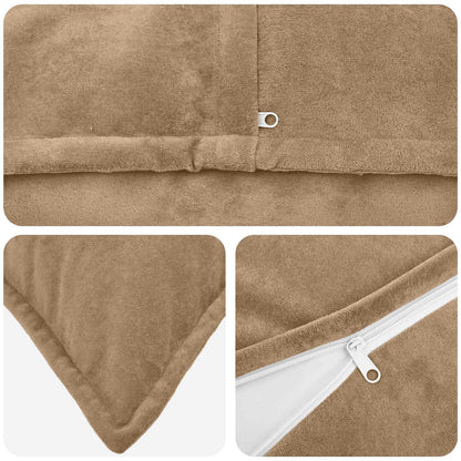 Throw Pillow HOUTEN 40 x 40 cm Microfiber Fleece 6 pcs Taupe