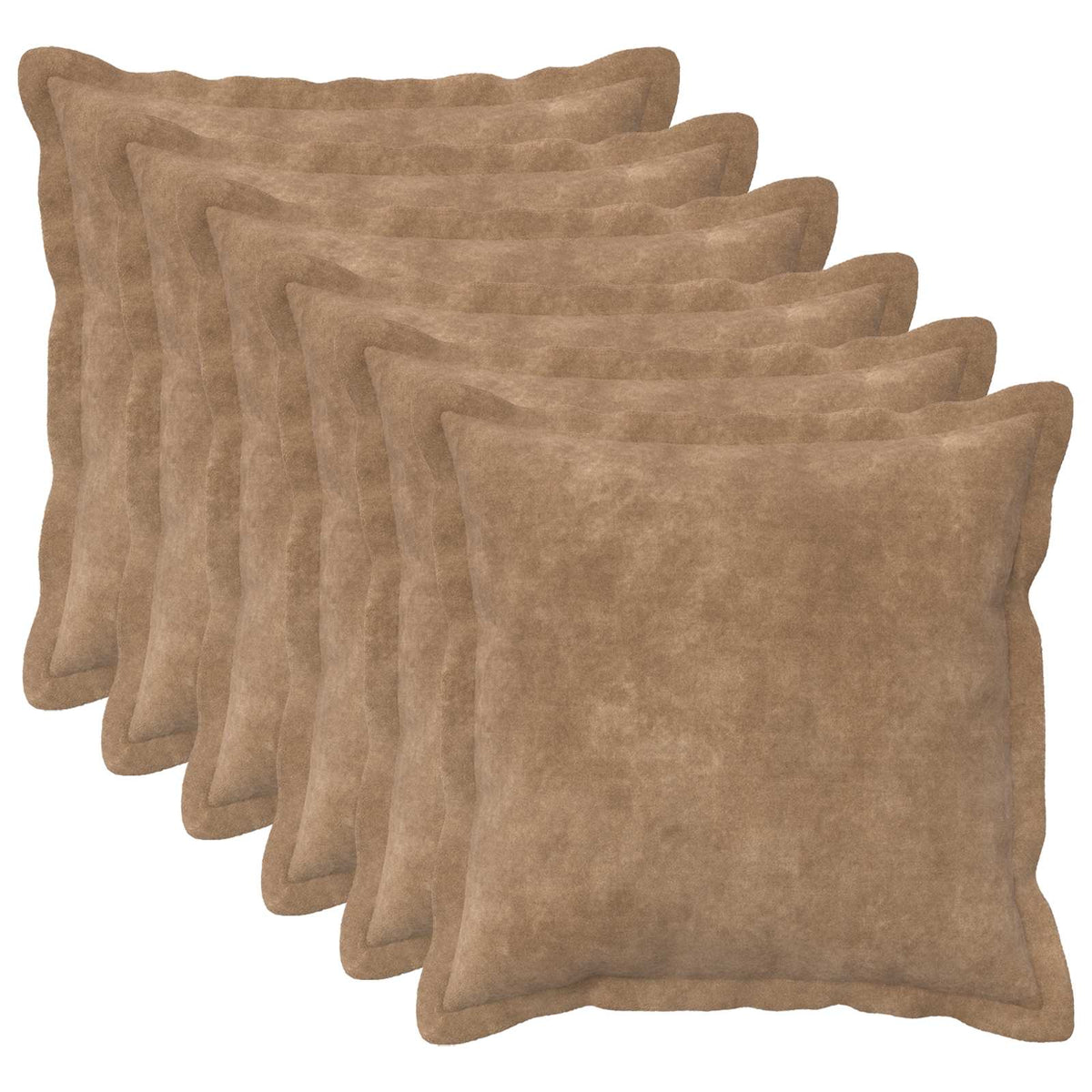 Throw Pillow HOUTEN Microfiber Fleece Taupe