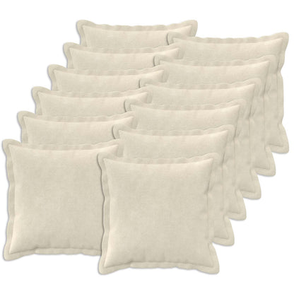 Cushion with Pillow HOUTEN Microfiber Fleece 12 pcs Width 40 cm Cream 40 cm