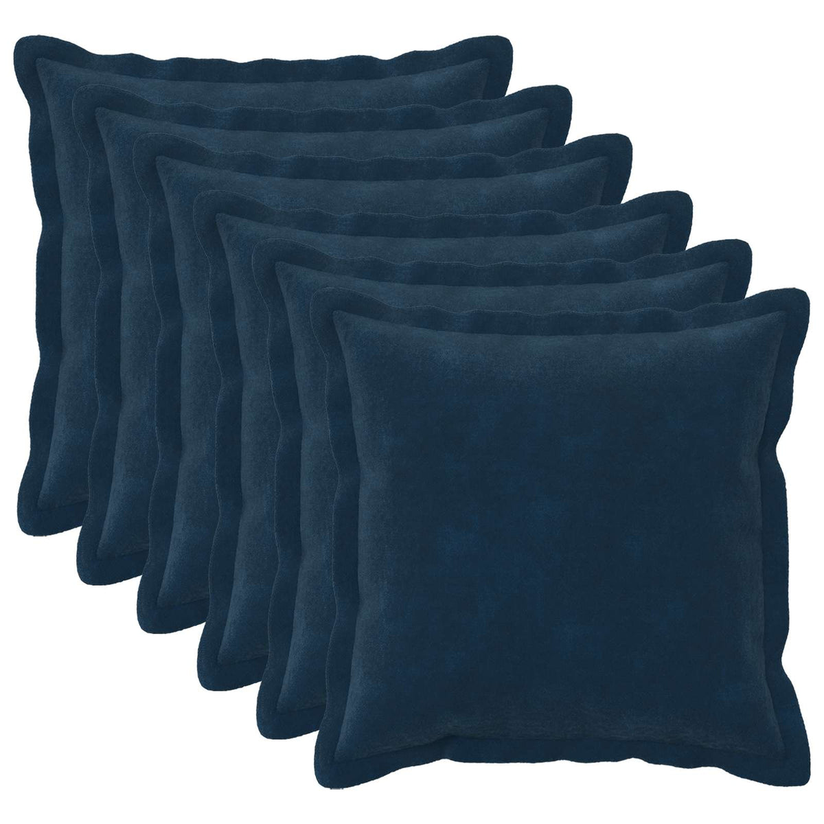Throw Pillow HOUTEN 40 x 40 cm Microfiber Fleece 6 pcs Blue