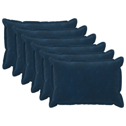 Throw Pillow HOUTEN 40 x 60 cm Microfiber Fleece 6 pcs Blue