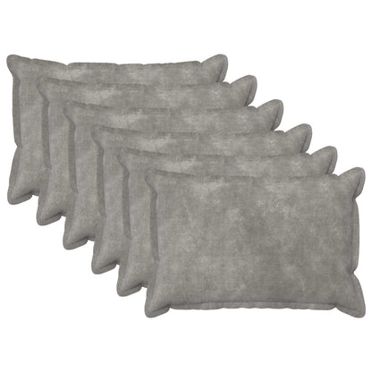 Throw Pillow HOUTEN 40 x 60 cm Microfiber Fleece 6 pcs Light grey
