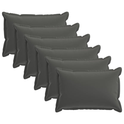 vidaXL Throw Pillow 6 pcs HOUTEN Anthracite 40 x 60 cm Polyester 2
