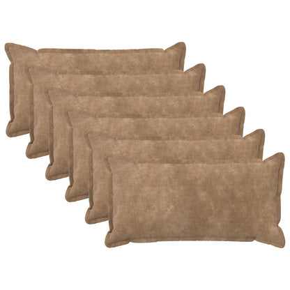 Throw Pillow HOUTEN 40 x 70 cm Microfiber Fleece 6 pcs Taupe