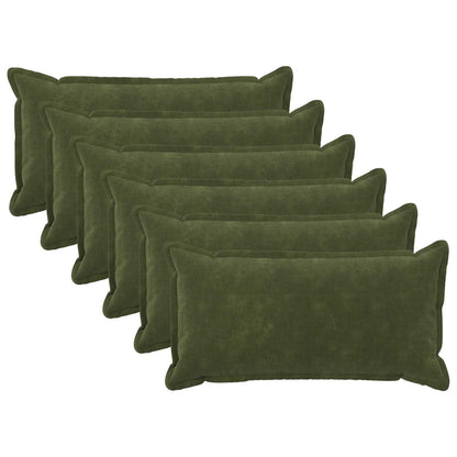 Throw Pillow HOUTEN 40 x 70 cm Microfiber Fleece 6 pcs Green