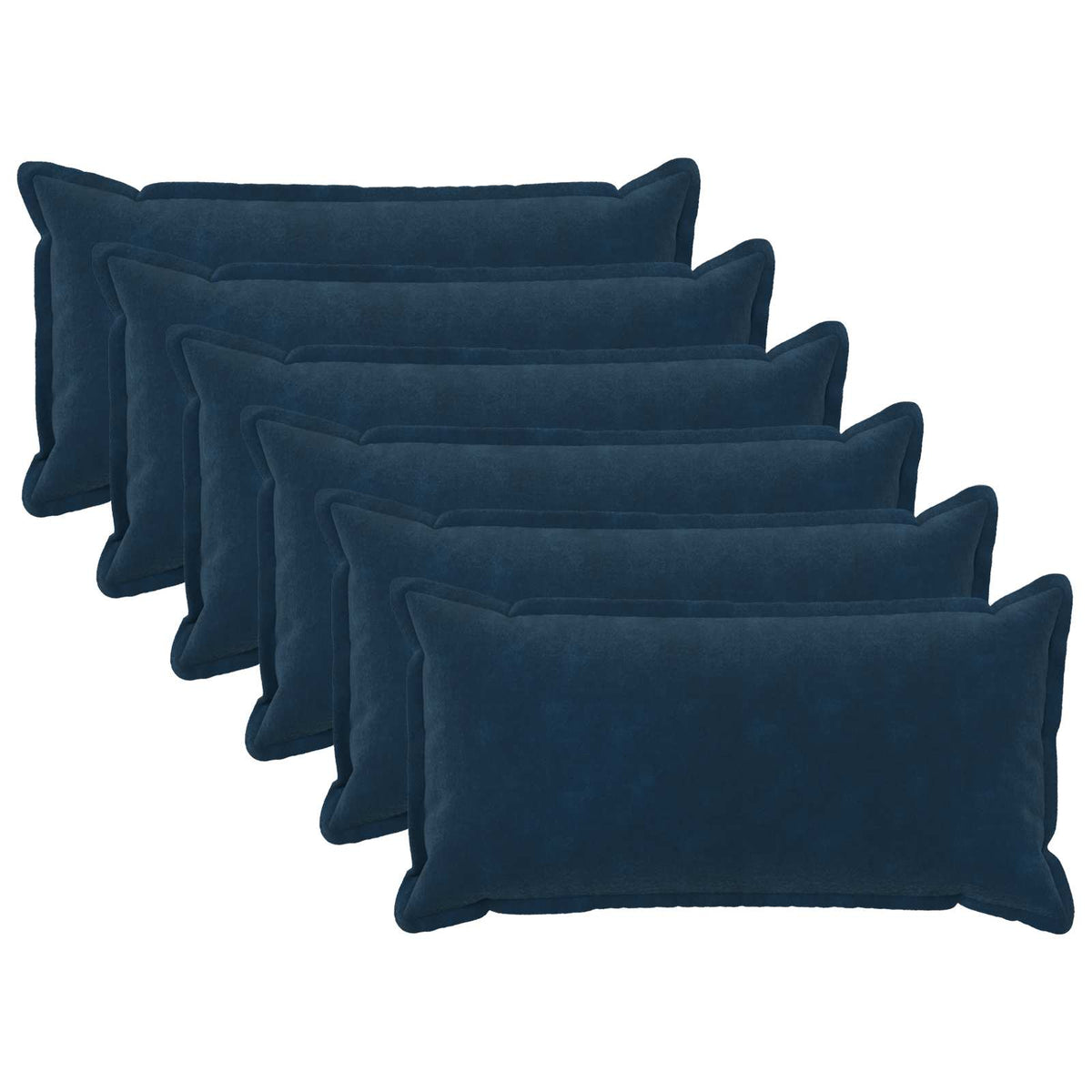 Throw Pillow HOUTEN 40 x 70 cm Microfiber Fleece 6 pcs Blue
