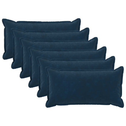 Throw Pillow HOUTEN 40 x 70 cm Microfiber Fleece 6 pcs Blue