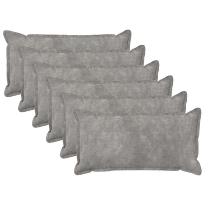Throw Pillow HOUTEN 40 x 70 cm Microfiber Fleece 6 pcs Light grey