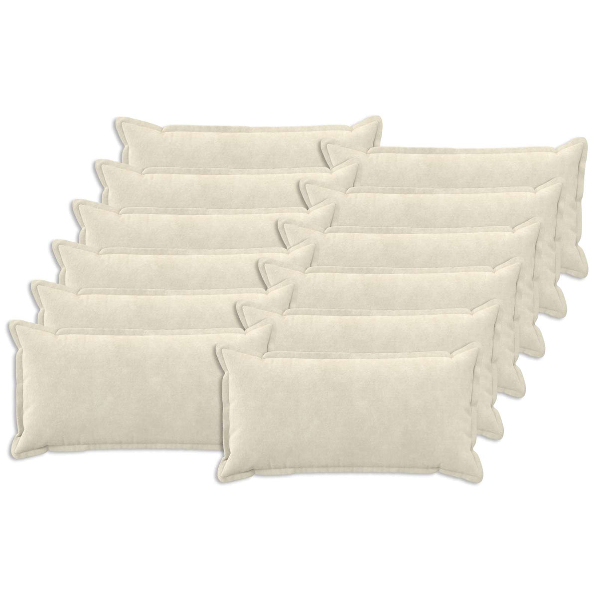 Cushion with Pillow HOUTEN Microfiber Fleece 12 pcs Width 40 cm Cream 80 cm