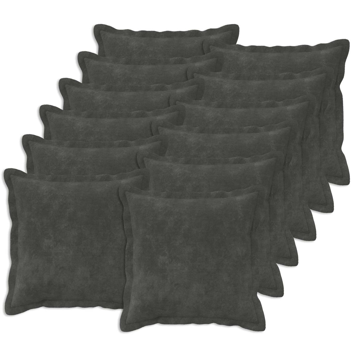 Cushion with Pillow HOUTEN Microfiber Fleece 12 pcs Width 45 cm Anthracite