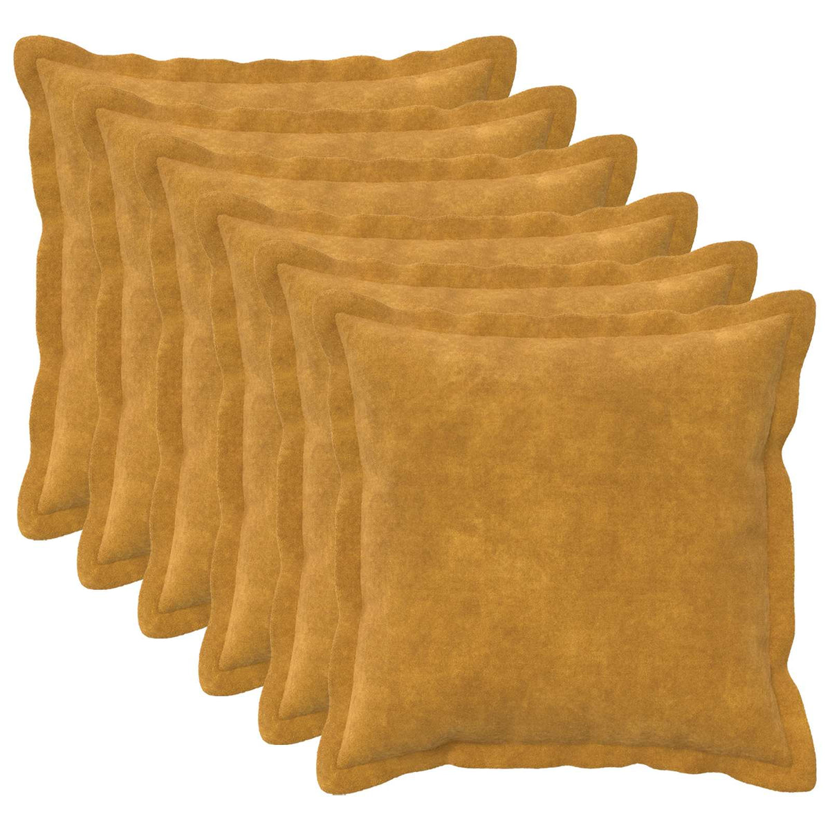 Throw Pillow HOUTEN 45 x 45 cm Microfiber Fleece 6 pcs Yellow