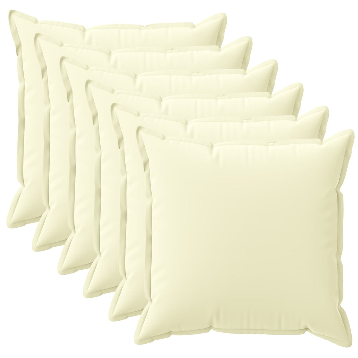 Throw Pillow HOUTEN 45 x 45 cm Polyester 6 pcs Cream
