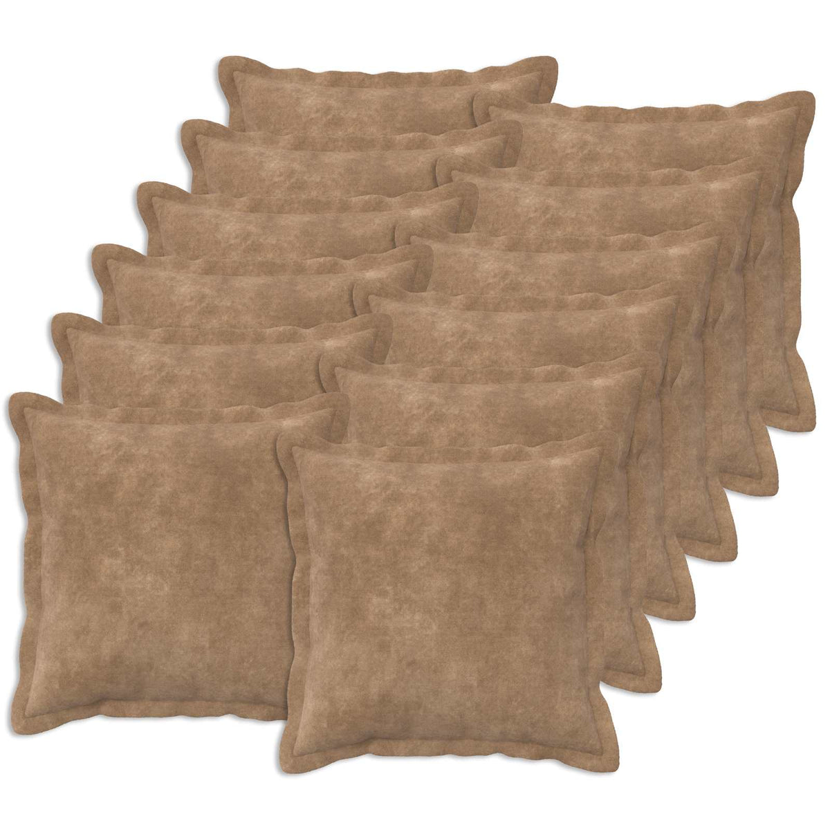 Cushion with Pillow HOUTEN Microfiber Fleece 12 pcs Width 50 cm Taupe