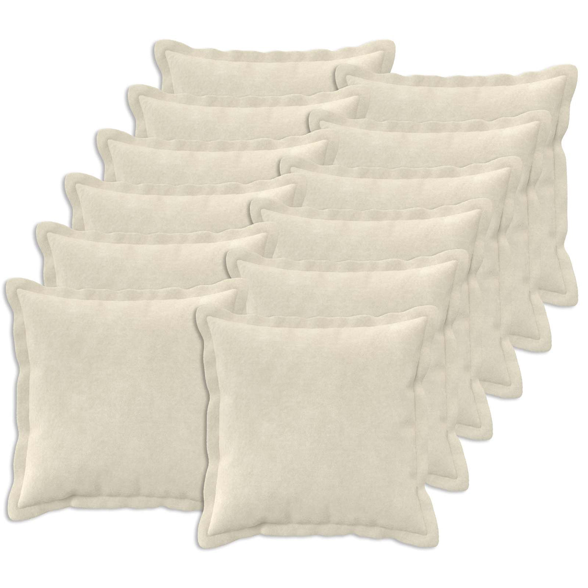 Cushion with Pillow HOUTEN Microfiber Fleece 12 pcs Width 50 cm Cream