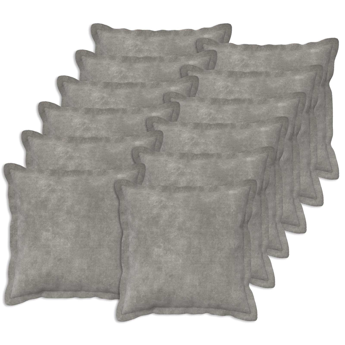 Cushion with Pillow HOUTEN Microfiber Fleece 12 pcs Width 50 cm Light grey