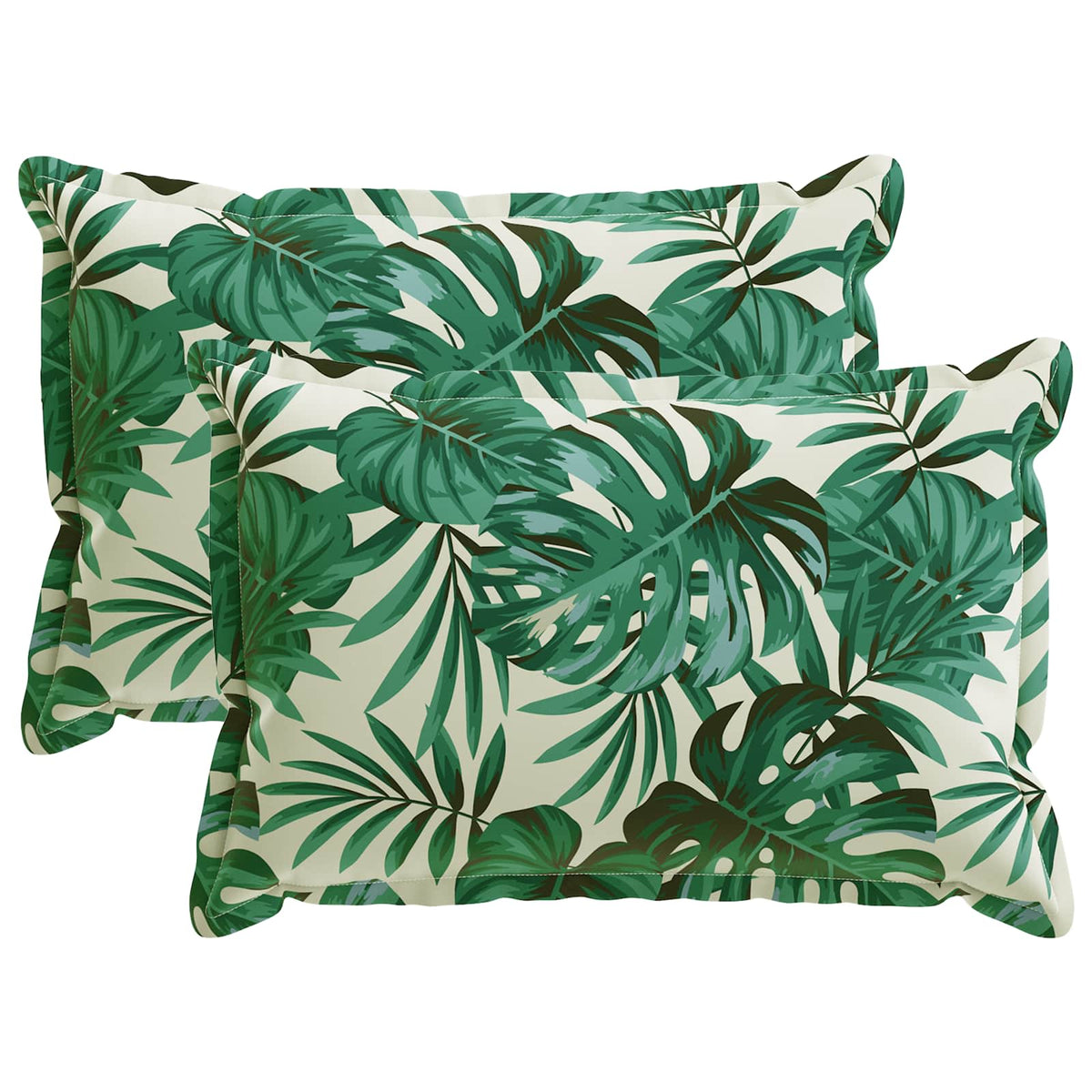 vidaXL Throw Pillow 2 pcs HOUTEN Leaf Pattern 50 x 70 cm Polyester 2