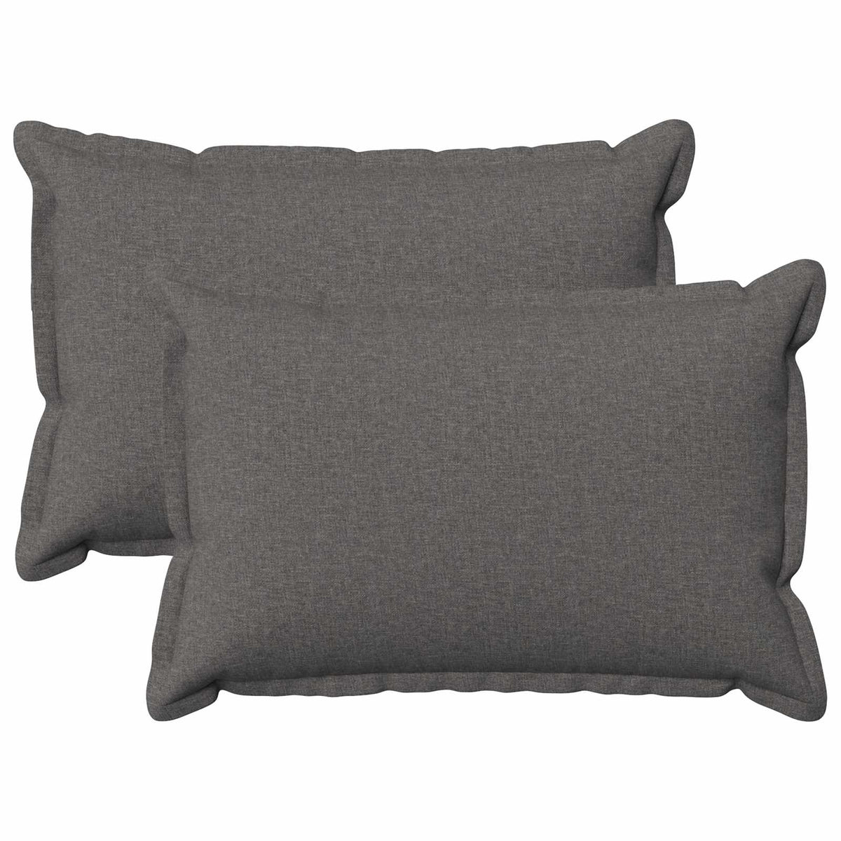 Throw Pillow HOUTEN 50 x 80 cm Faux Linen 2 pcs Light grey