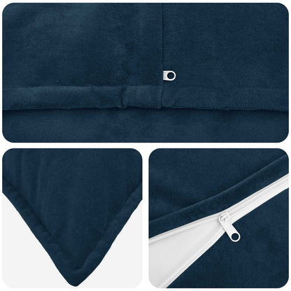 vidaXL Throw Pillow 2 pcs HOUTEN Blue 50 x 80 cm Microfiber Fleece 4