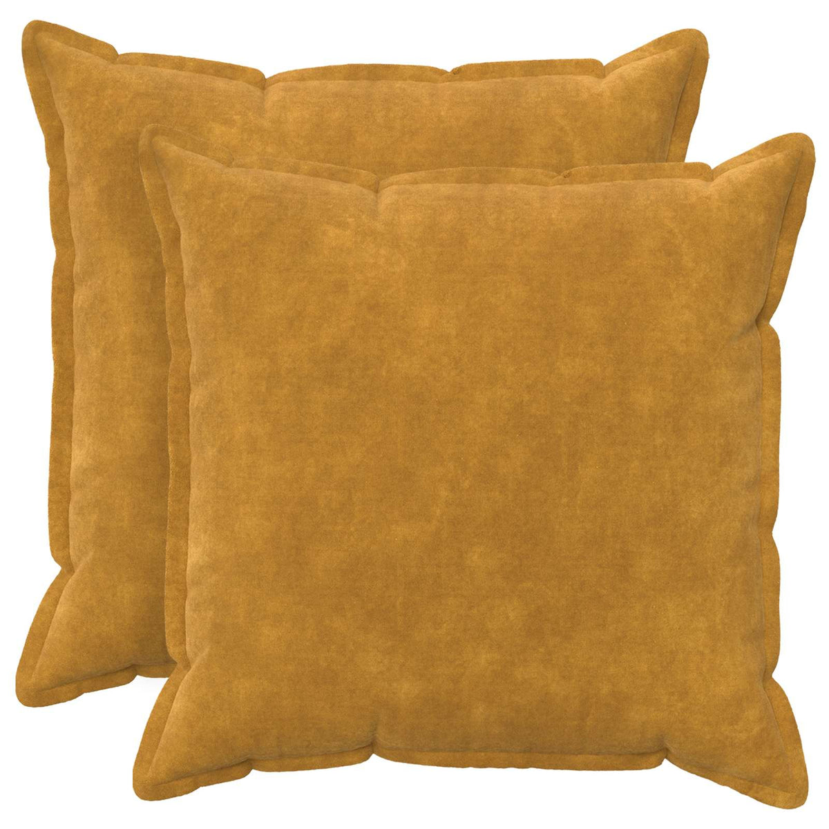 Throw Pillow HOUTEN Microfiber Fleece 2 pcs Yellow 55 cm 55 cm