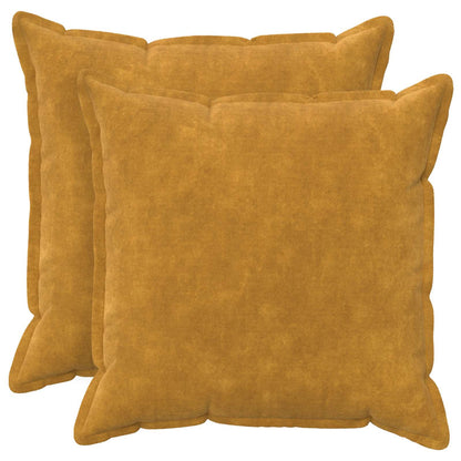 Throw Pillow HOUTEN Microfiber Fleece 2 pcs Yellow 55 cm 55 cm