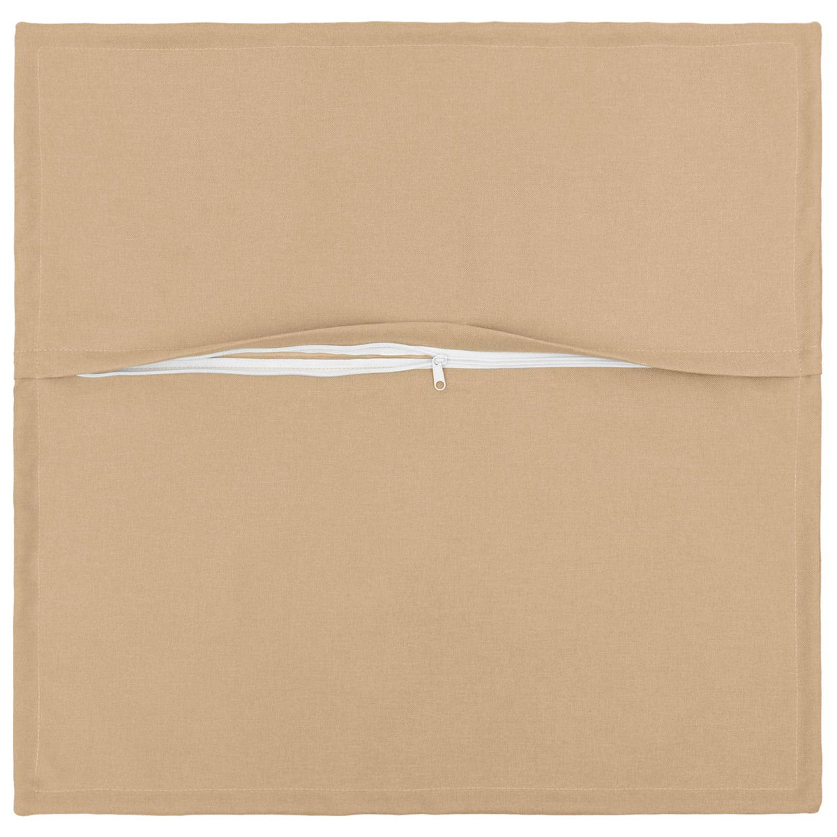 Throw Pillow HOUTEN 65 x 65 cm Faux Linen 2 pcs Cream
