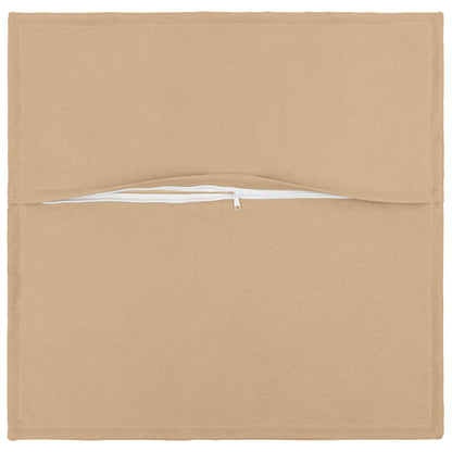 Throw Pillow HOUTEN 65 x 65 cm Faux Linen 2 pcs Cream