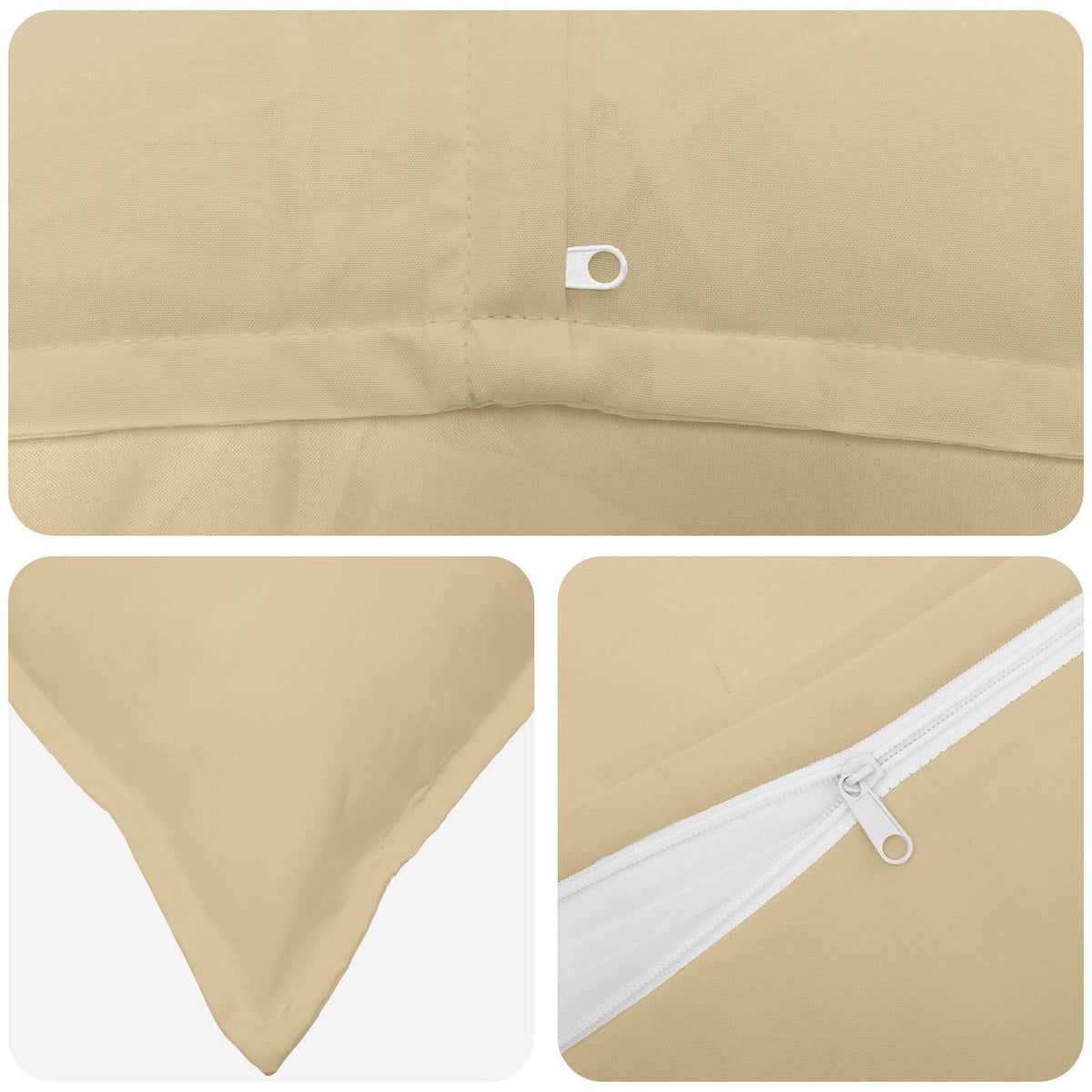 Throw Pillow HOUTEN 65 x 65 cm Polyester 2 pcs Beige