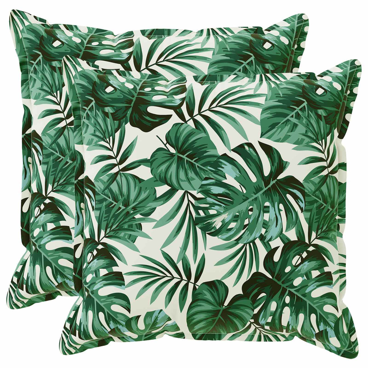 vidaXL Throw Pillow 2 pcs HOUTEN Leaf Pattern 65 x 65 cm Polyester 2