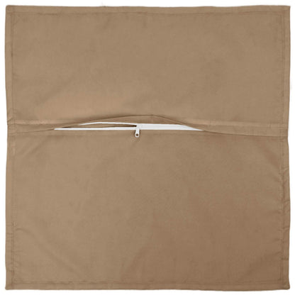 vidaXL Throw Pillow 2 pcs HOUTEN Taupe 65 x 65 cm Polyester 4